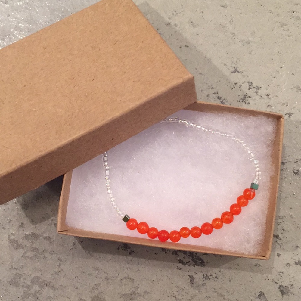 Orange jadeite bracelet